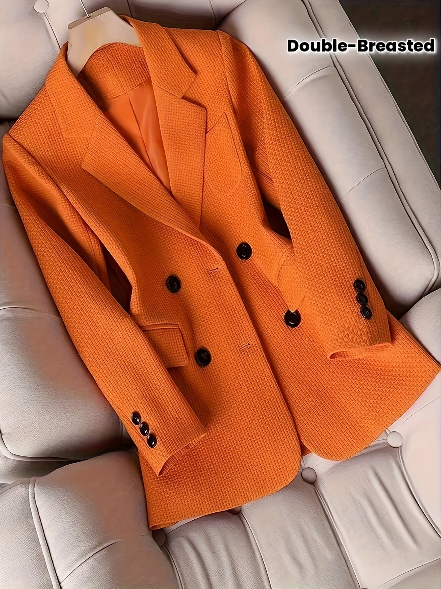WL Atelier | Vibrant Orange Double-Breasted Blazer