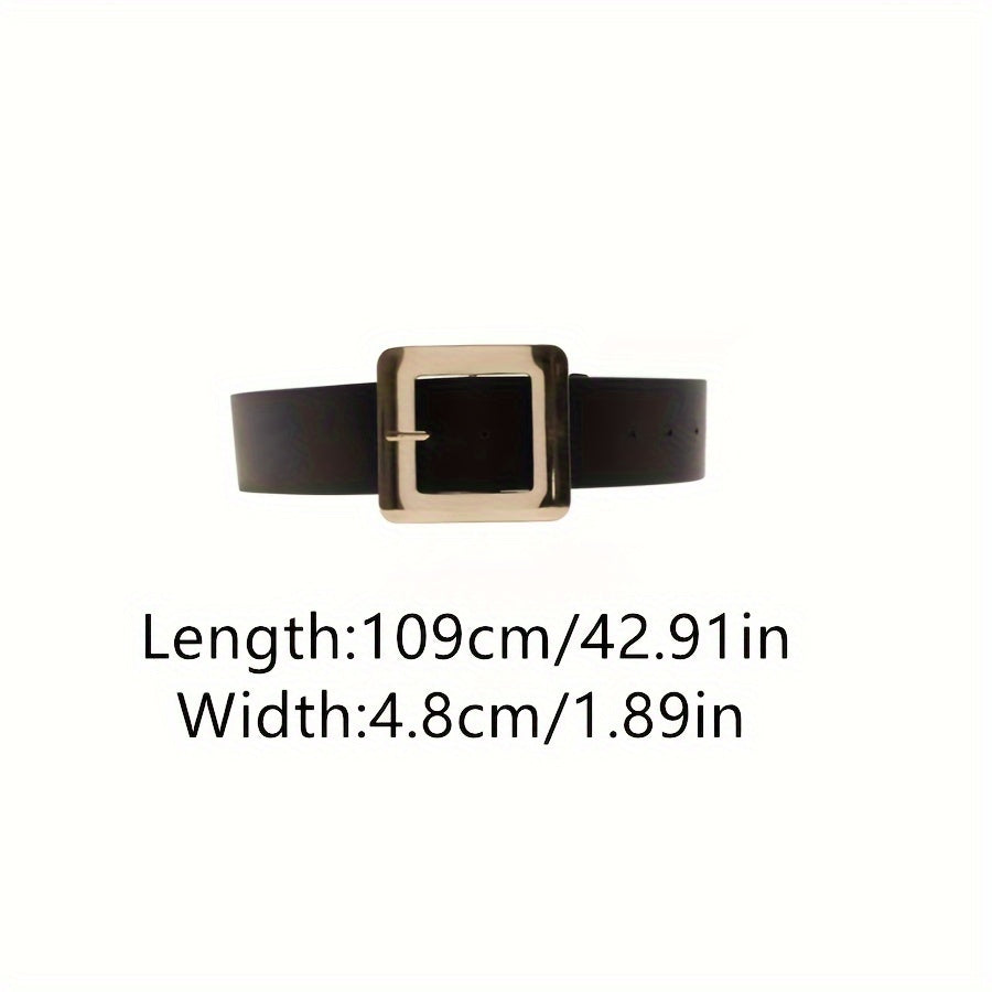 WL Atelier | Vintage Black Wide Belt with Fashion Buckle