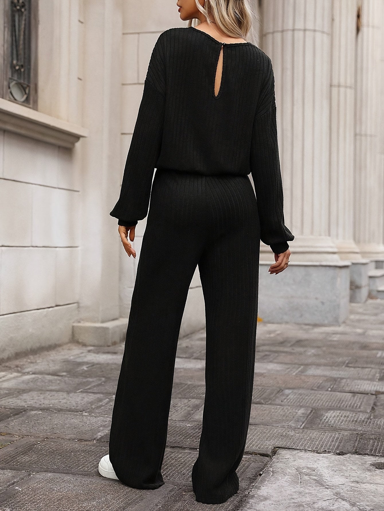 WL Atelier | Cozy Fleece-Lined Long-Sleeve Jumpsuit