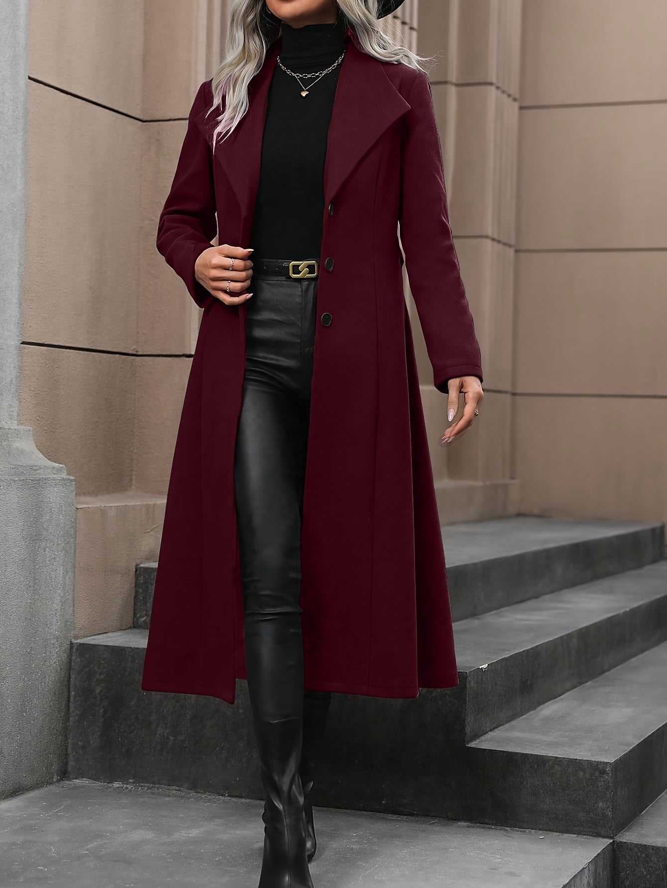 WL Atelier | Autumn/Winter Belted Fleece Coat with Large Lapels