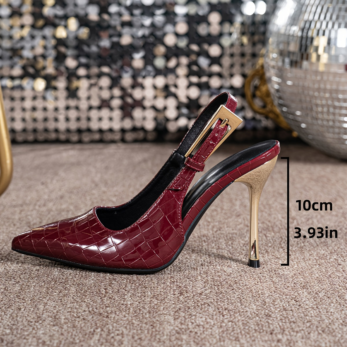 WL Atelier | Elegant 10cm Stiletto Heels with Buckle Strap
