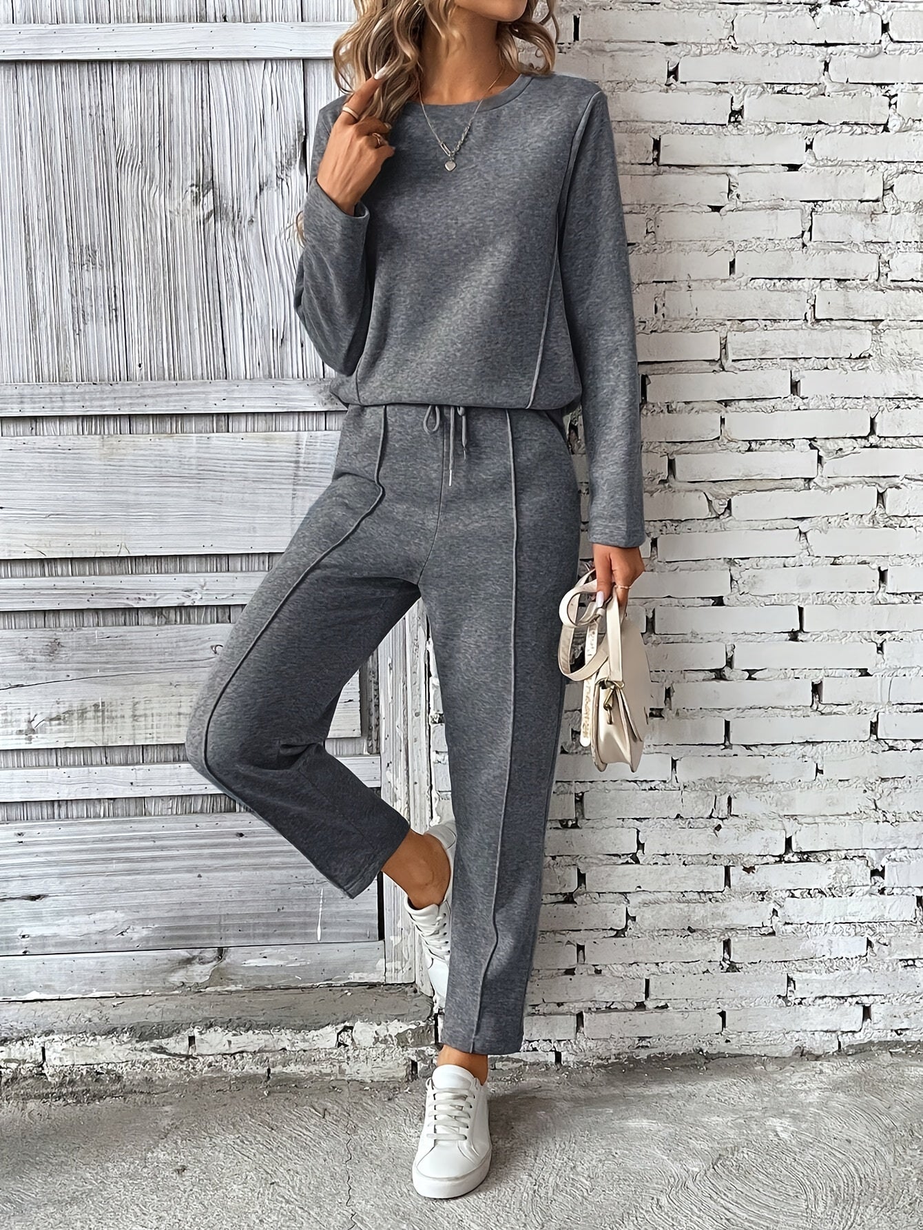 WL Atelier | Olive Green Solid Color Drawstring Pantsuit