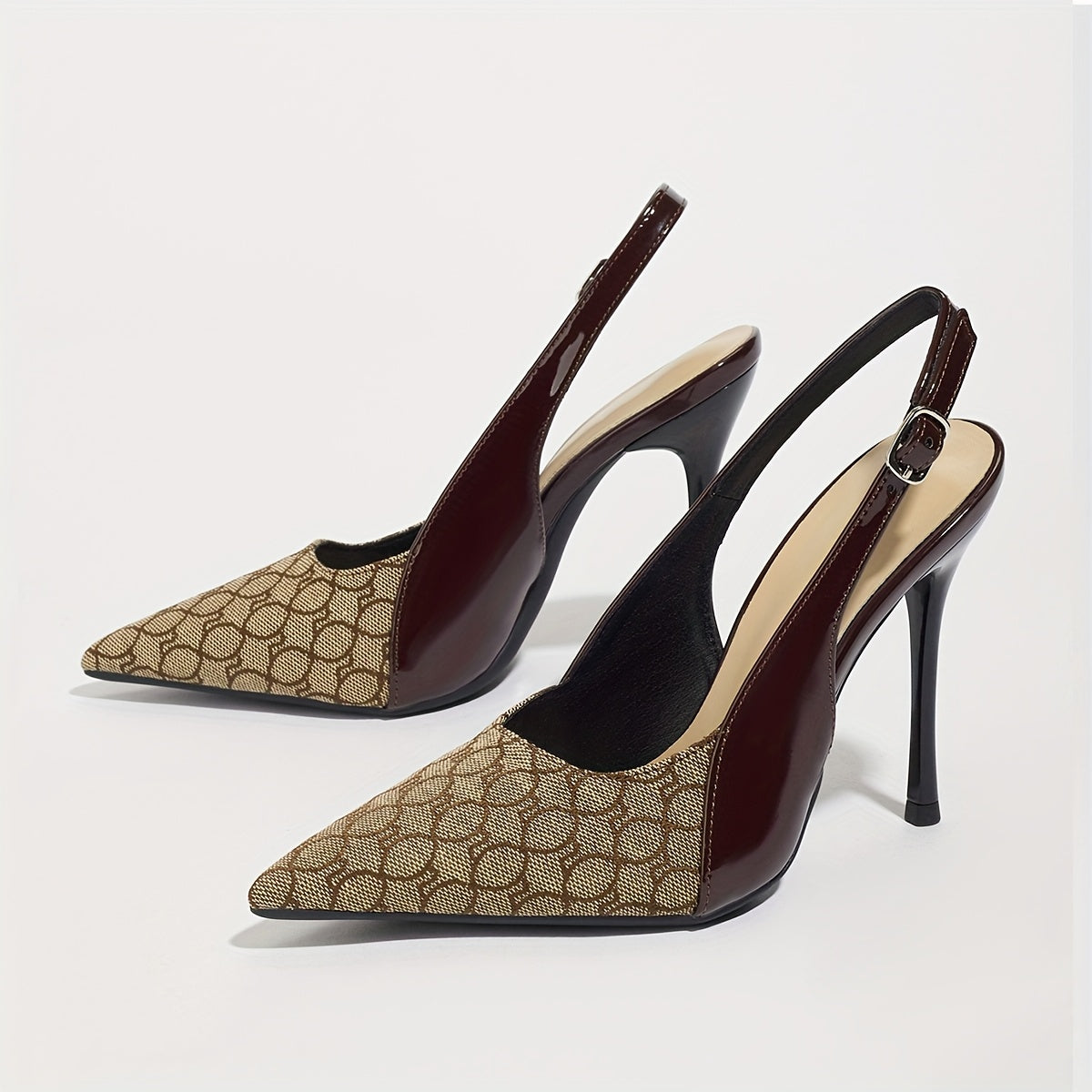 WL Atelier | Elegant Pointed-Toe Stiletto Sandals with Buckle Strap