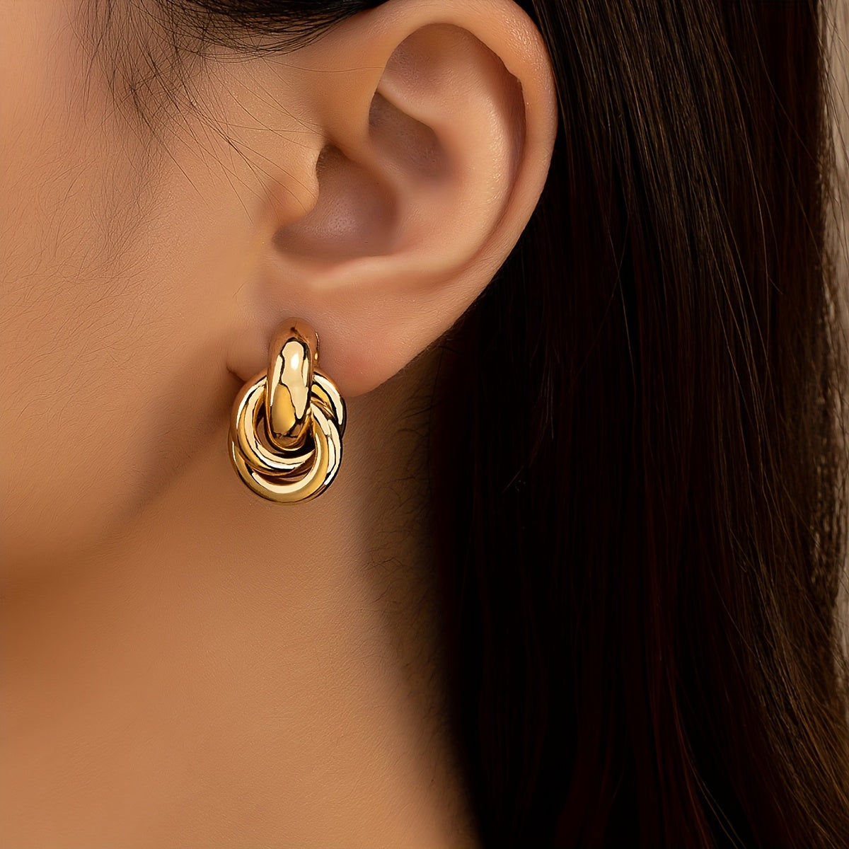 WL Atelier | 14k Gold-Plated Geometric Twist Earrings