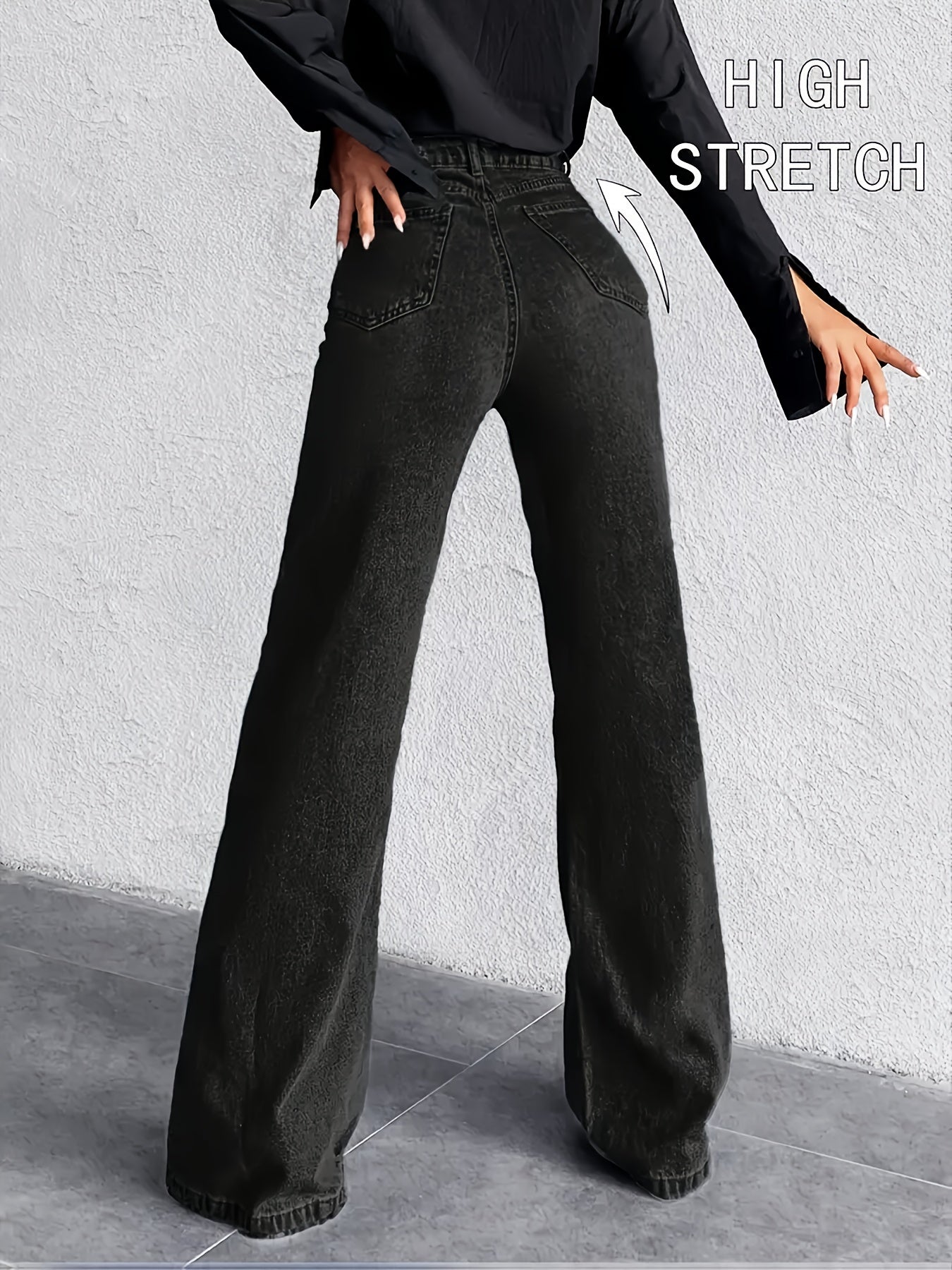 WL Atelier | Elegant High-Waisted Wide-Leg Bell-Bottom Jeans