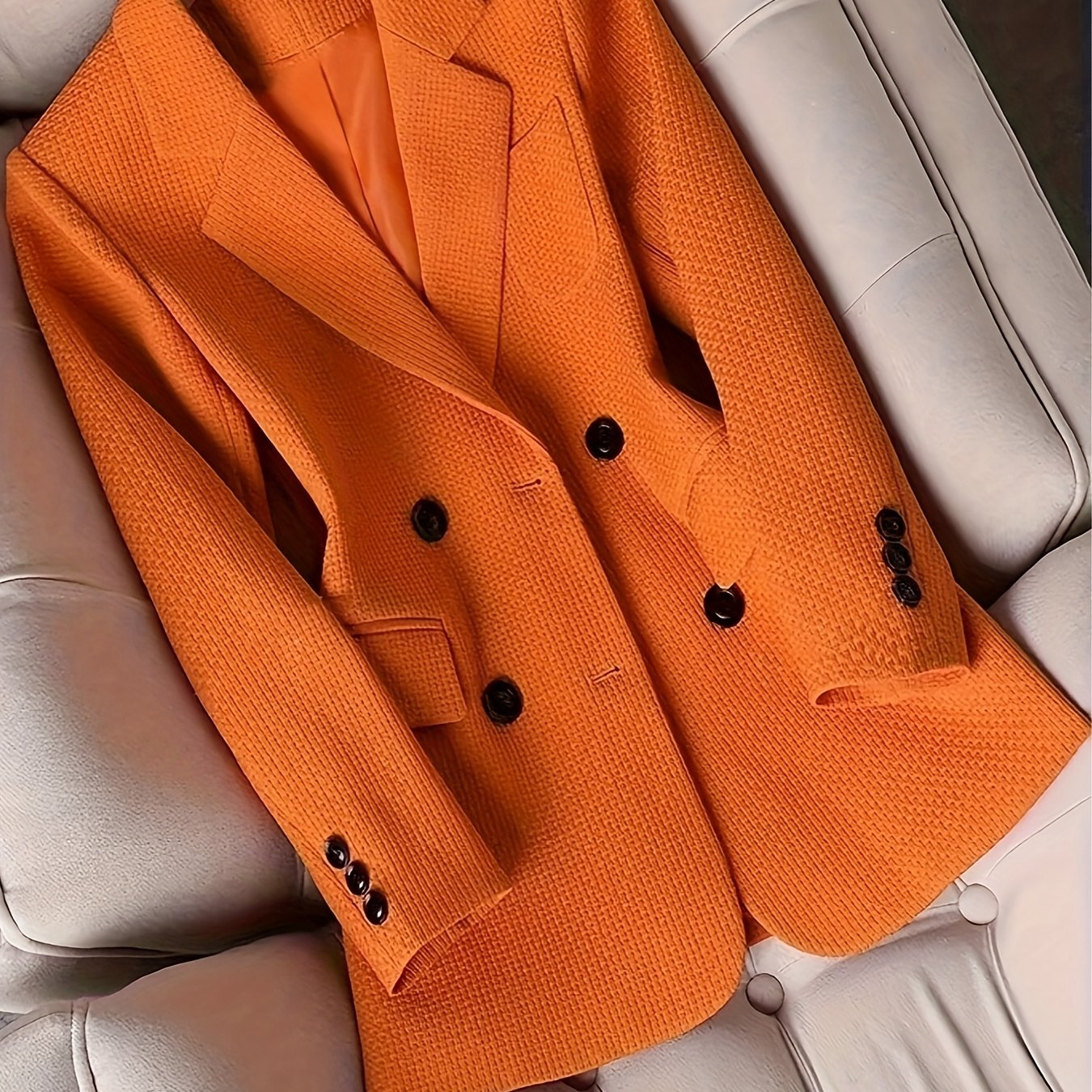 WL Atelier | Vibrant Orange Double-Breasted Blazer