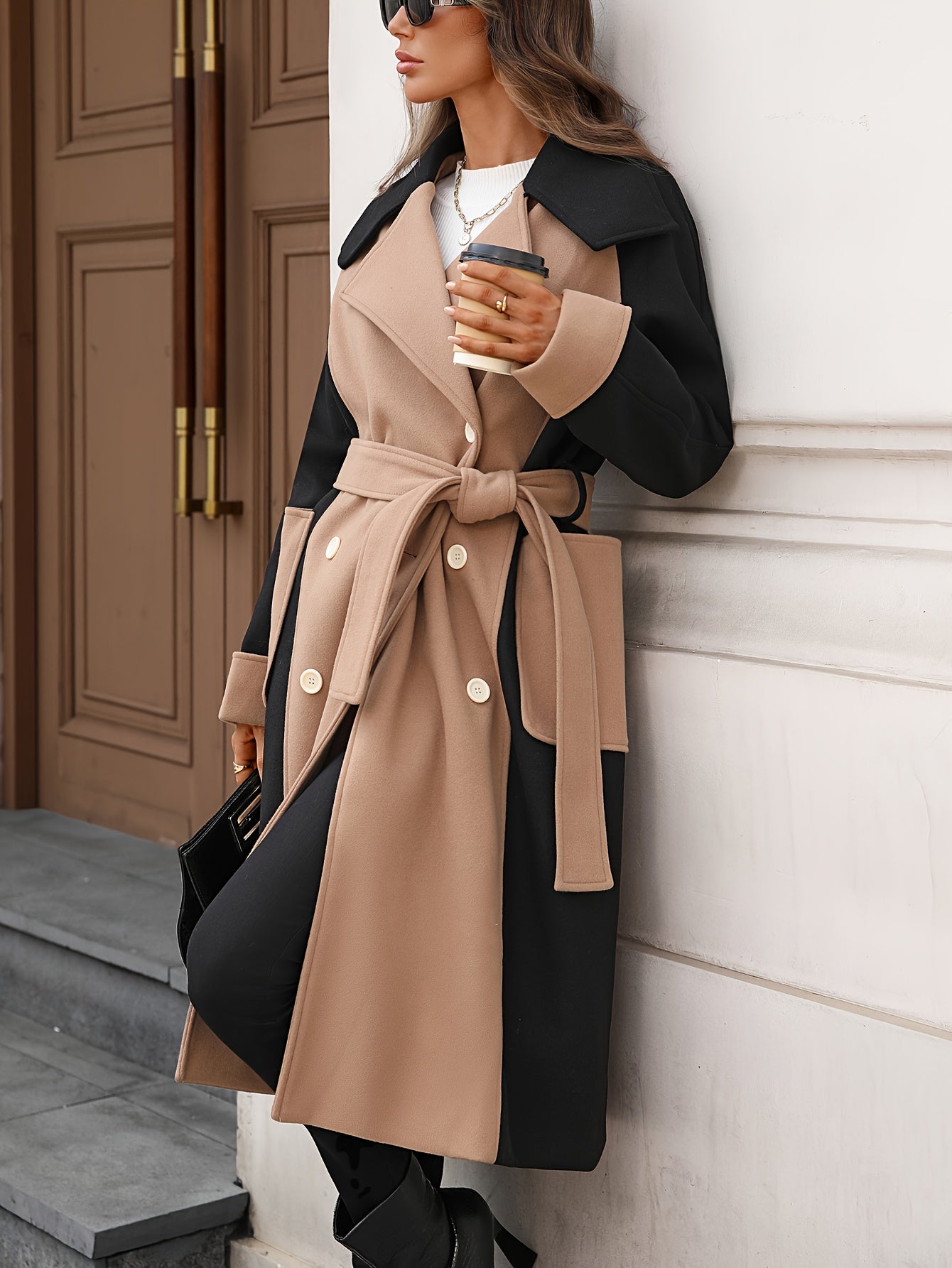WL Atelier | Elegant Long Winter Coat with Belt