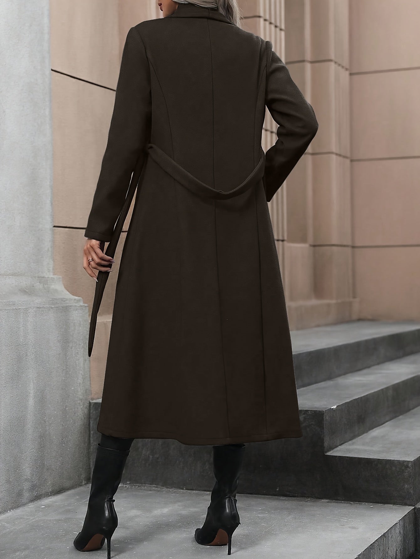 WL Atelier | Autumn/Winter Belted Fleece Coat with Large Lapels