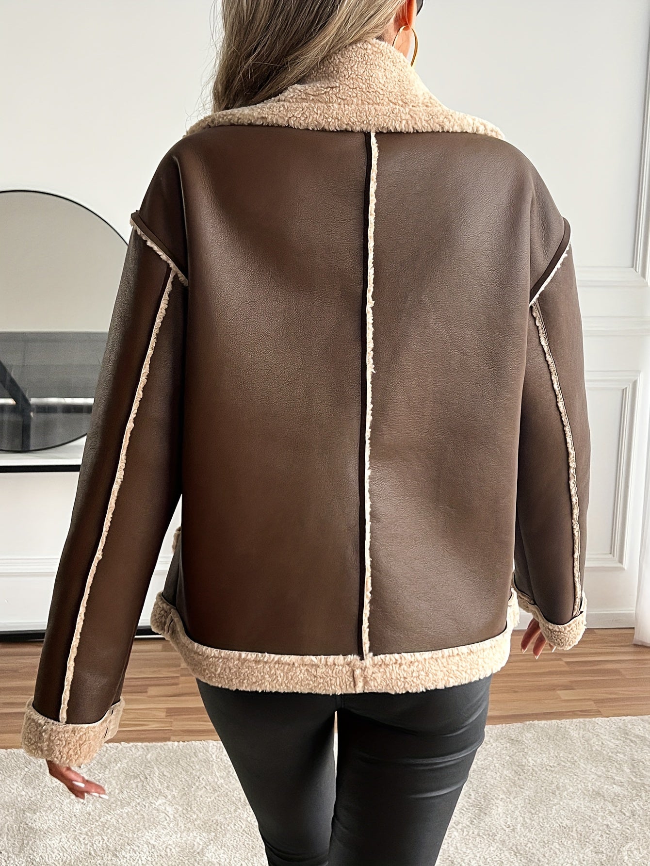 WL Atelier | Elegant Faux Fur-Lined Motorcycle Jacket