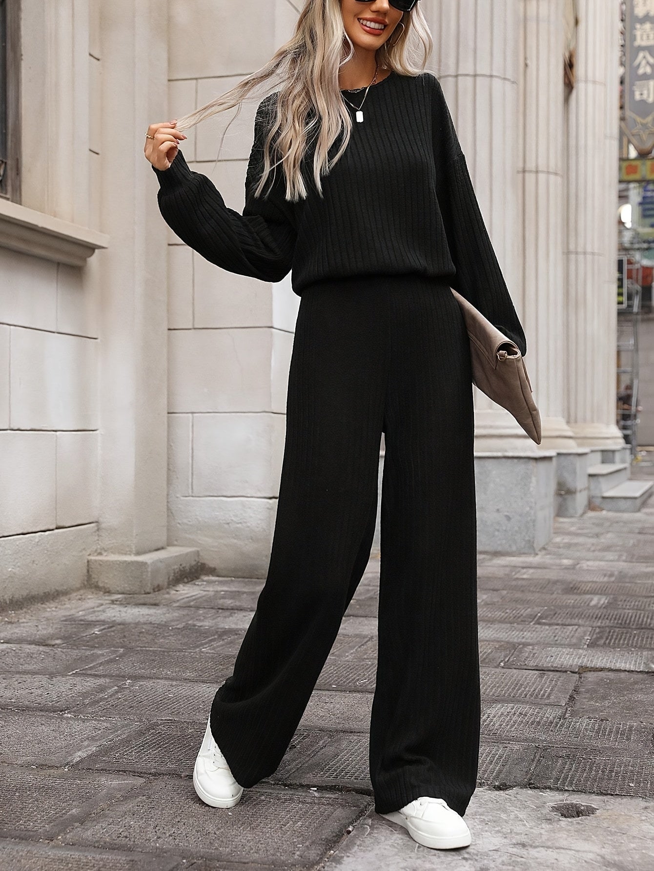 WL Atelier | Cozy Fleece-Lined Long-Sleeve Jumpsuit