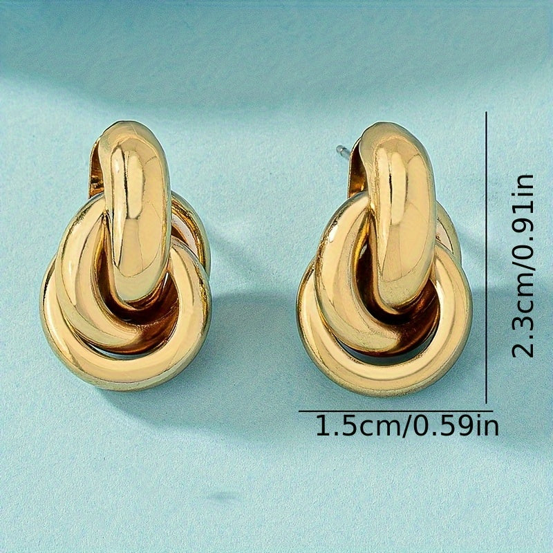 WL Atelier | 14k Gold-Plated Geometric Twist Earrings