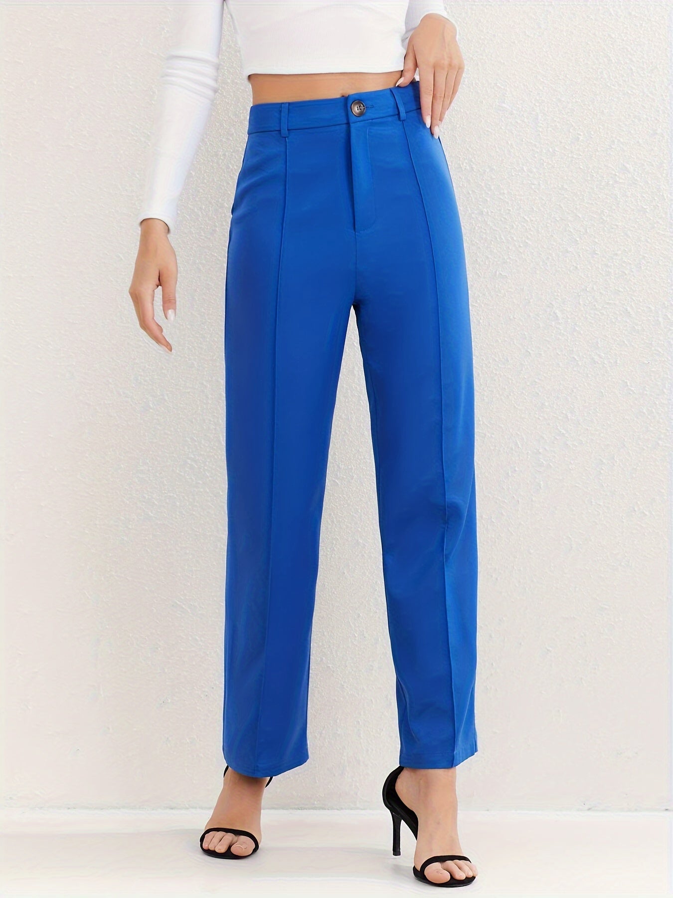 WL Atelier | Elegant High-Waisted Pintuck Straight-Leg Pants