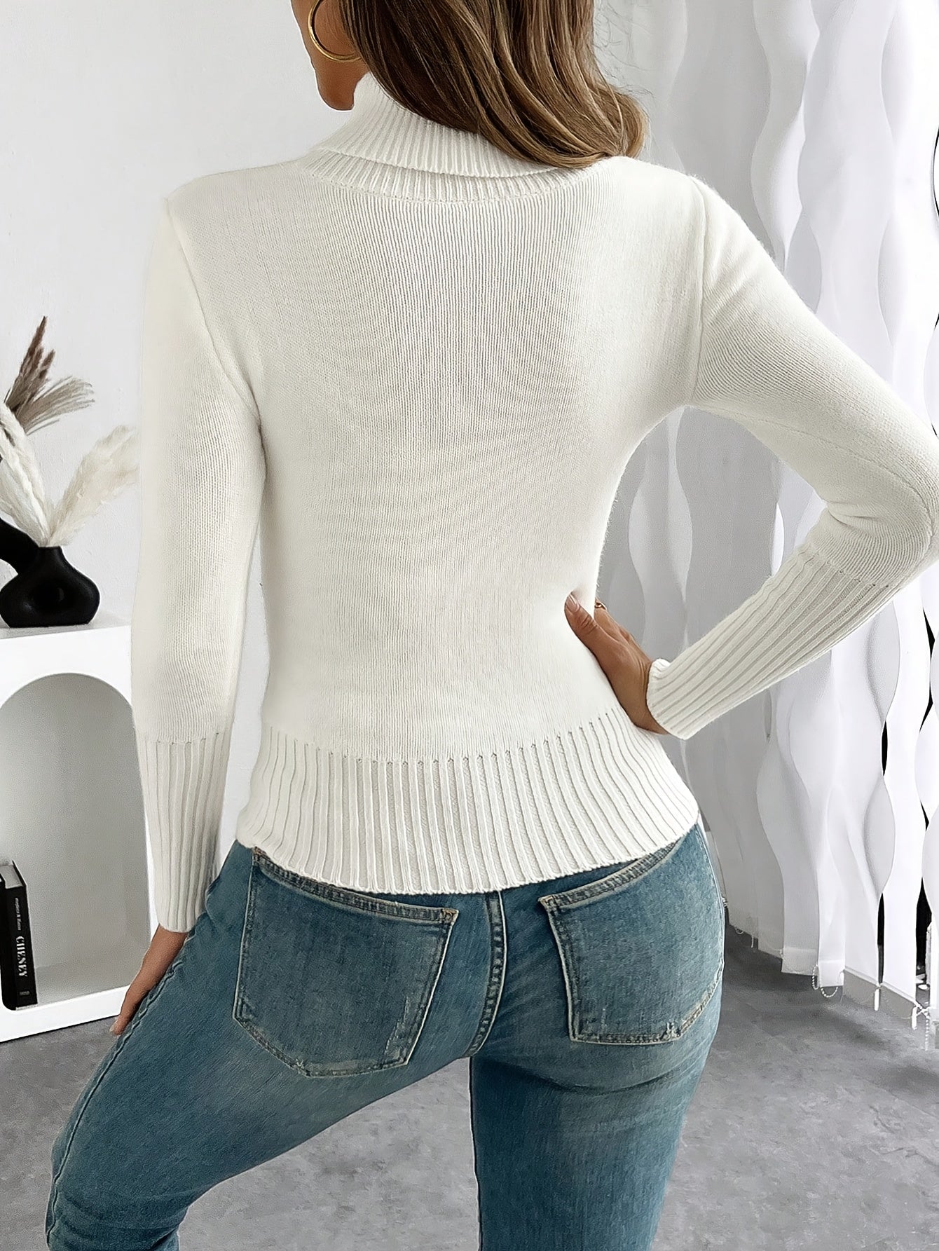 WL Atelier | Cozy Pink High-Neck Fleece-Lined Sweater