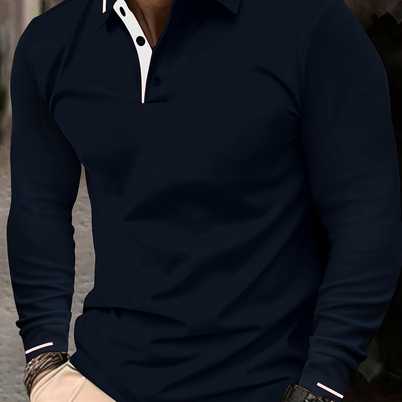 WL Atelier Men | Classic White Long-Sleeve Polo Shirt
