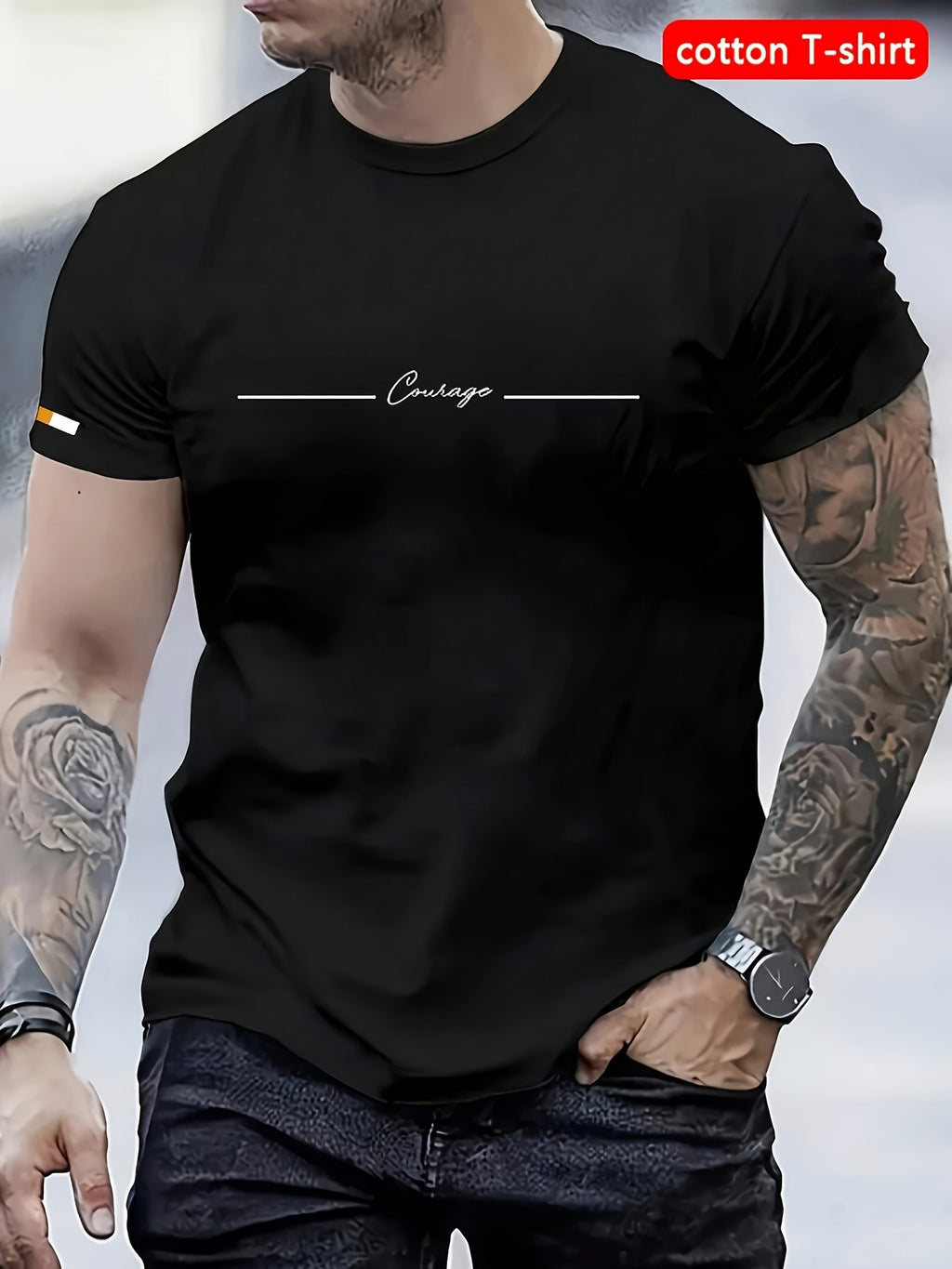 WL Atelier Men | Elegant Geometric Cotton T-Shirt