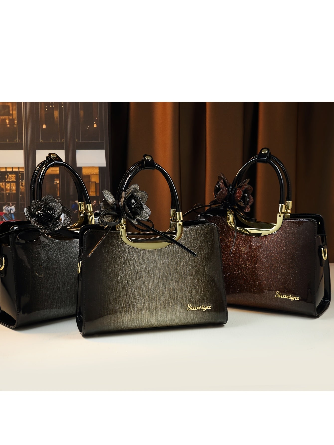 WL Atelier | Vintage Convertible Crossbody Handbag with Floral Detail