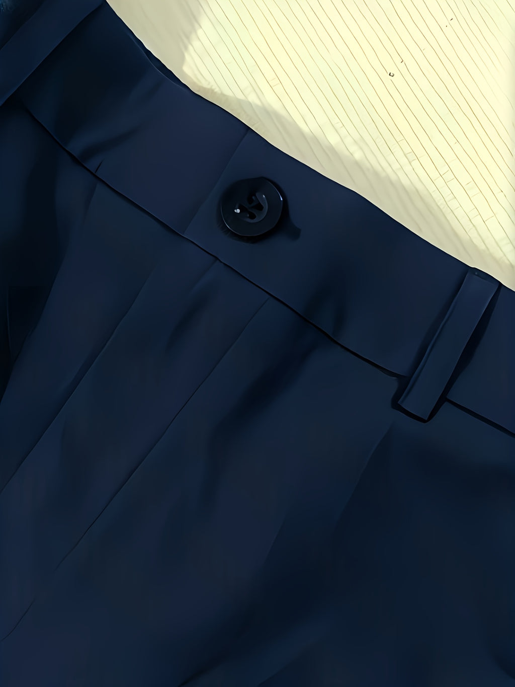 WL Atelier | Elegant Navy Blue Straight-Leg Tailored Pants