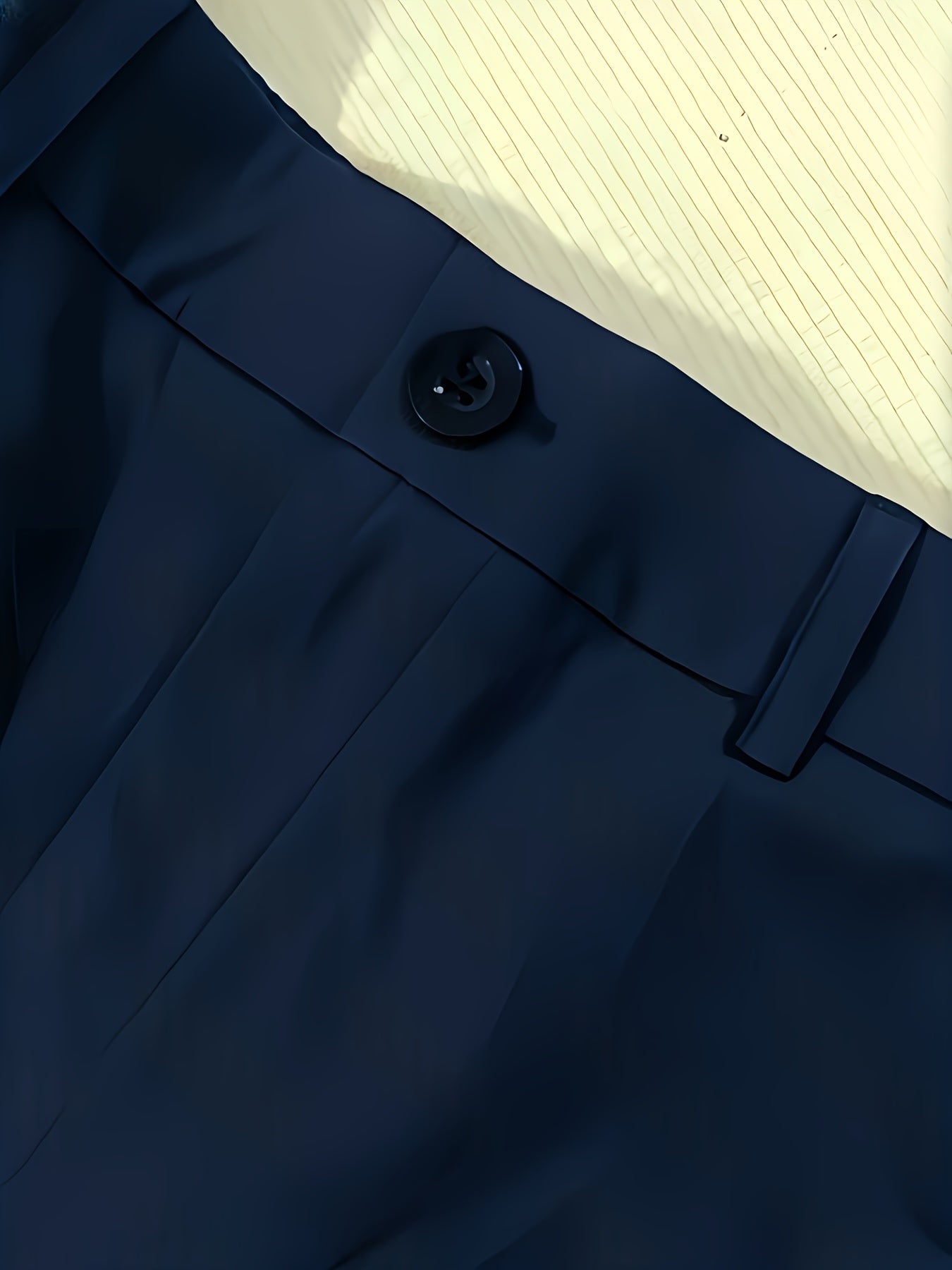 WL Atelier | Elegant Navy Blue Straight-Leg Tailored Pants