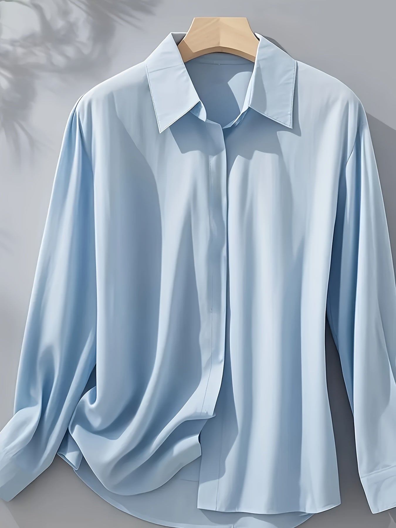 WL Atelier | Elegant Light Blue French-Style Button-Up Shirt