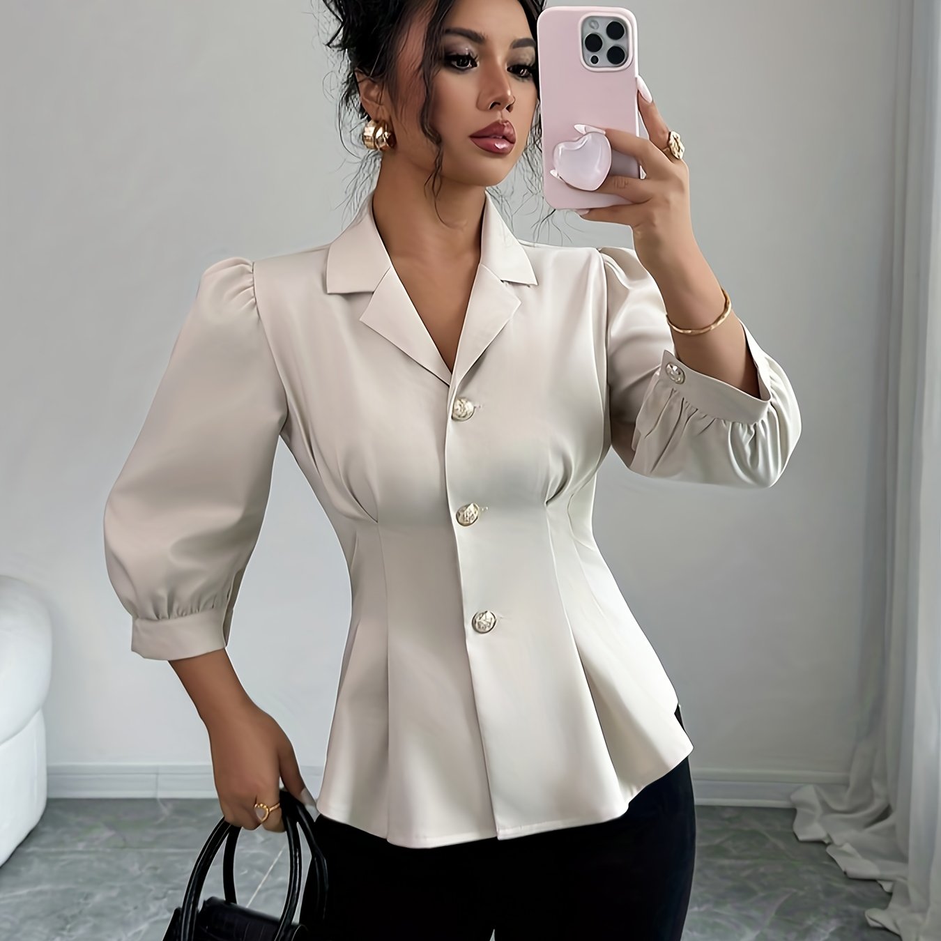 WL Atelier | Elegant Romantic Puff Sleeve Blouse
