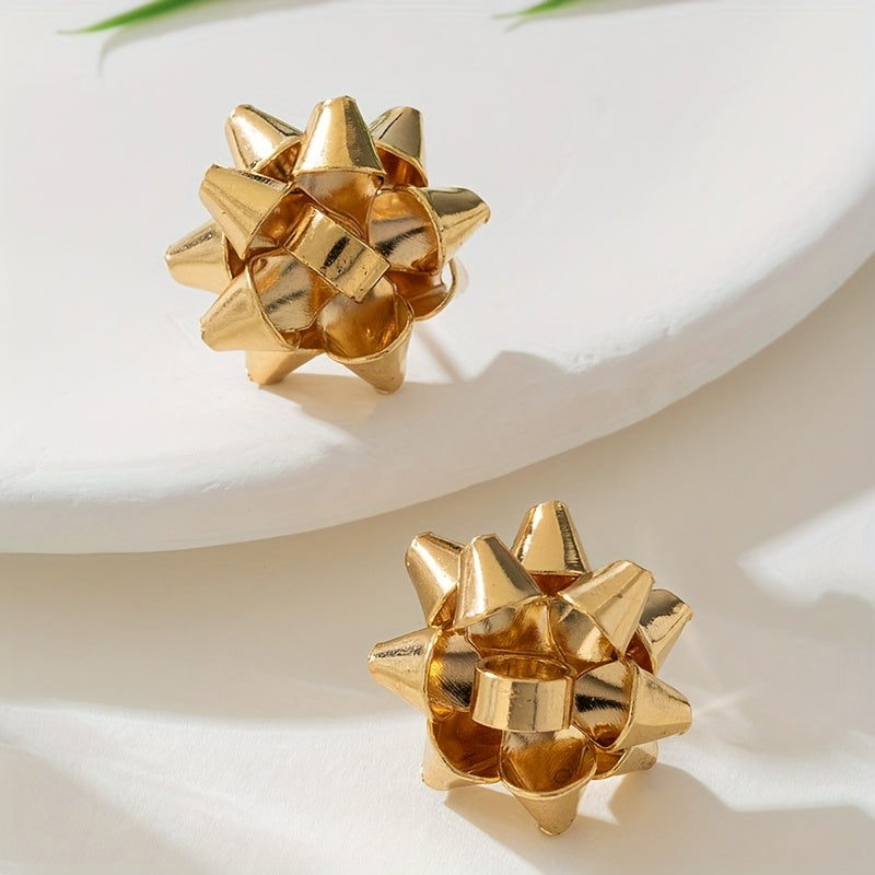 WL Atelier | Golden-Tone Multi-Layered Statement Earrings