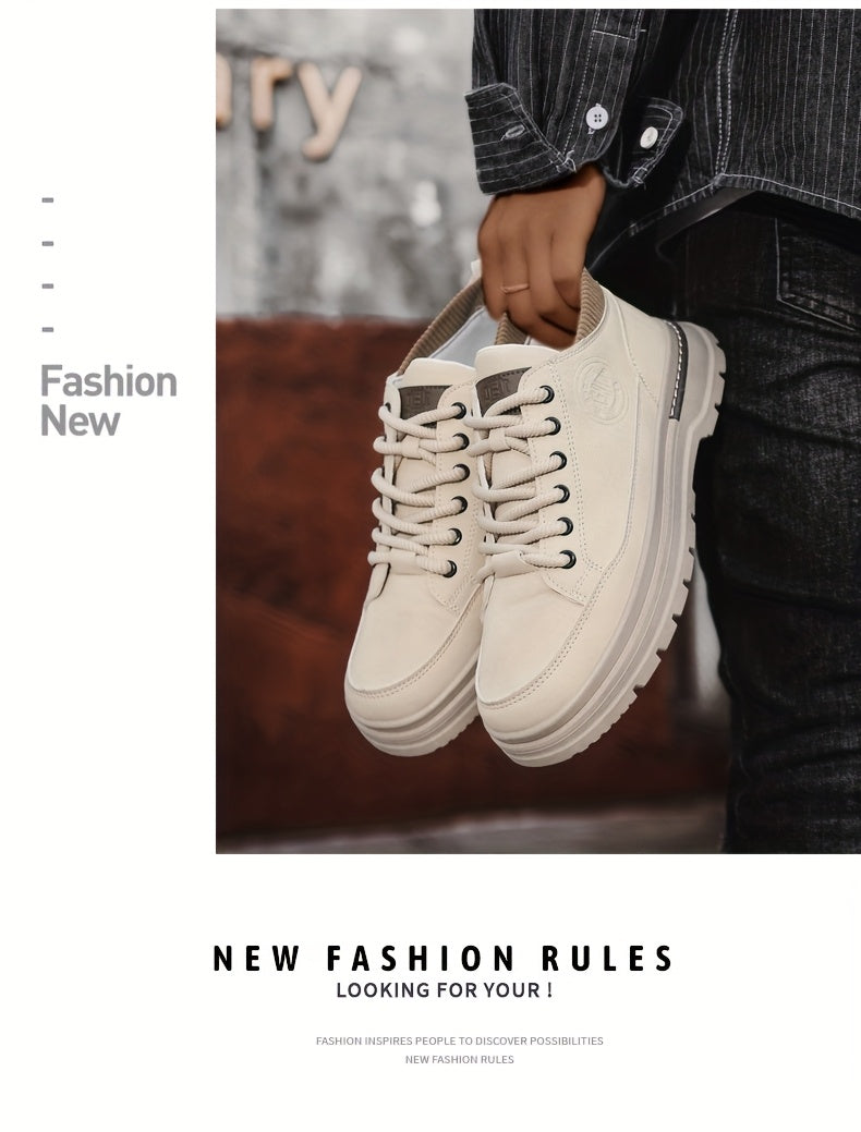 WL Atelier Men | Retro Brown Low-Top Lace-Up Sneakers