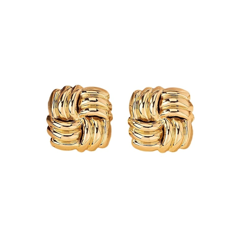 WL Atelier | Minimalist Twisted Square Metal Earrings
