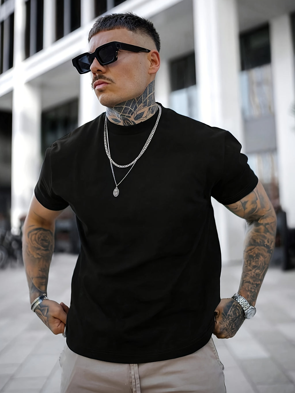WL Atelier Men | Geometric Print Round-Neck T-Shirt