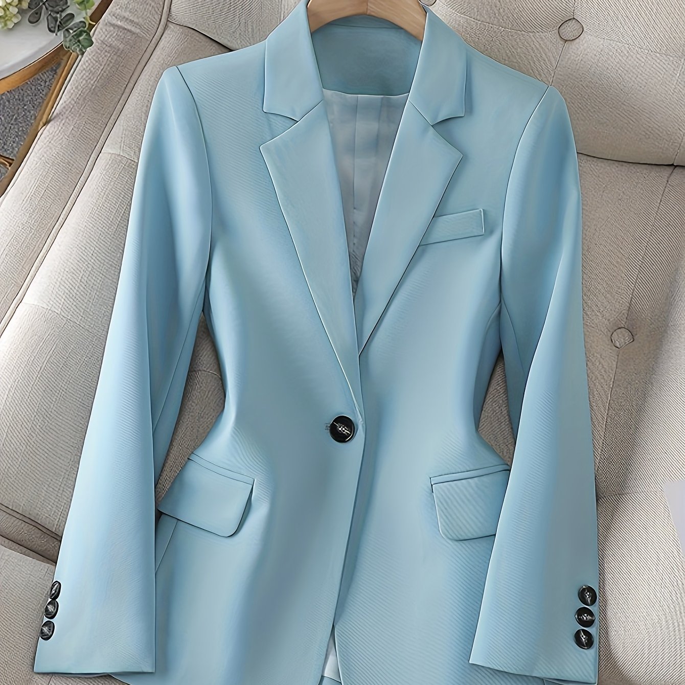 WL Atelier | Light Blue Single-Button Blazer