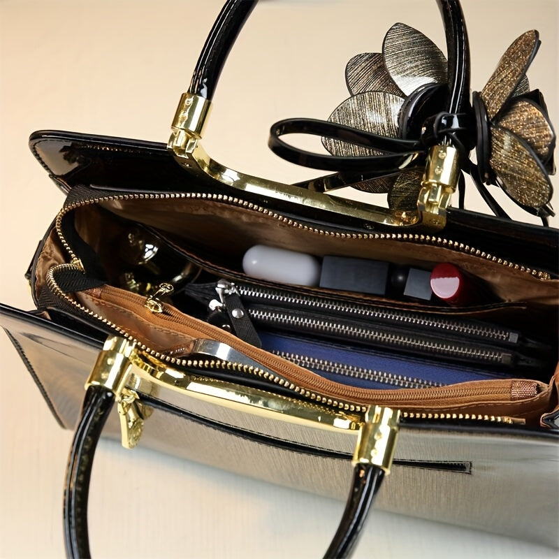 WL Atelier | Vintage Convertible Crossbody Handbag with Floral Detail
