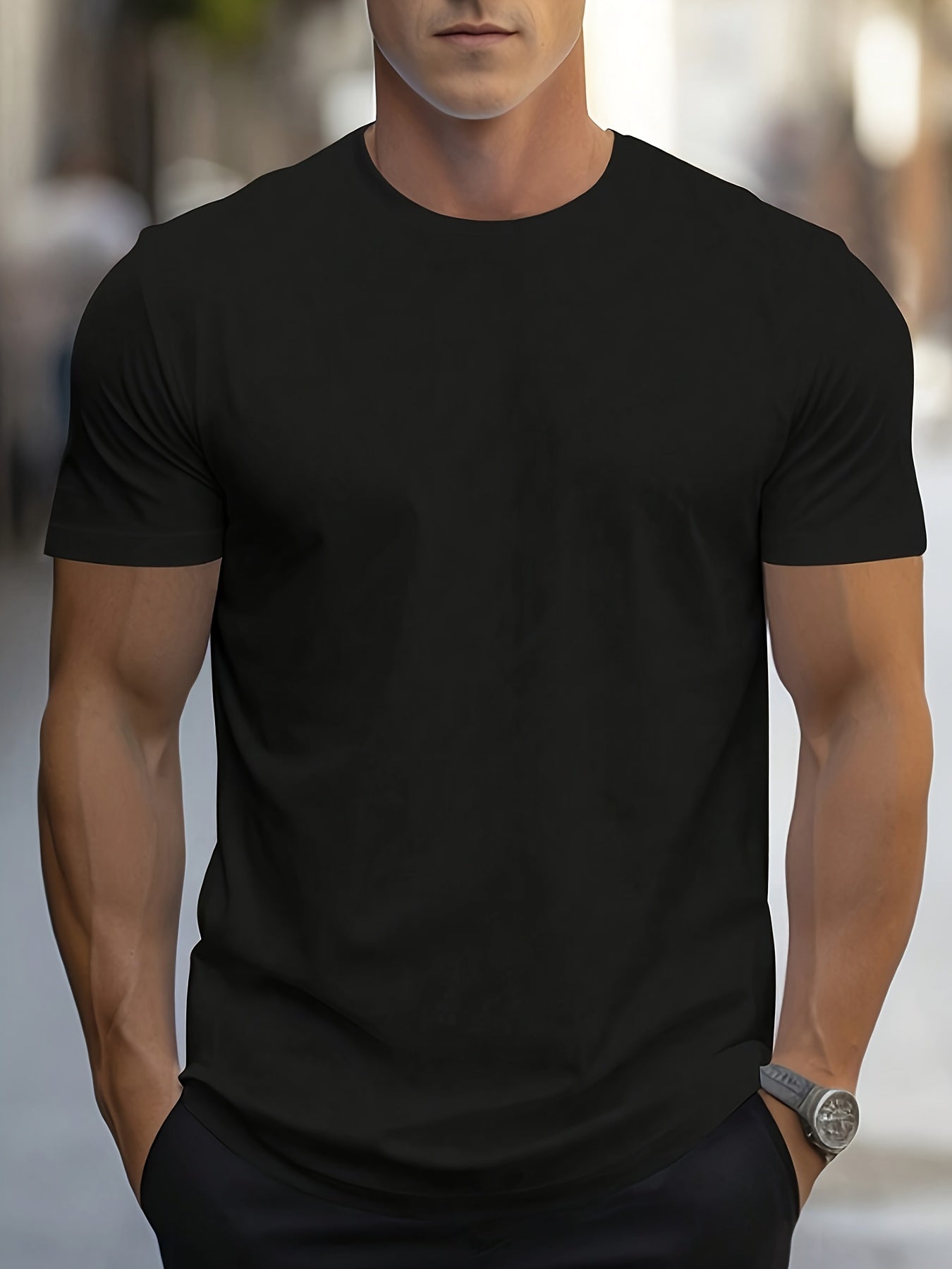 WL Atelier Men | Geometric Print Round-Neck T-Shirt