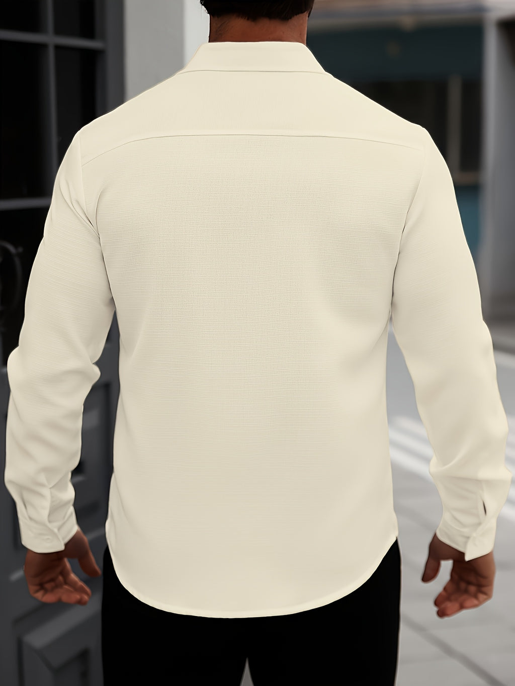 WL Atelier Men | Classic White Long-Sleeve Dress Shirt