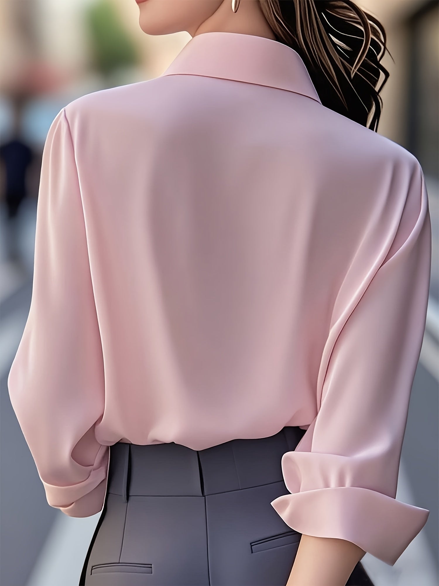 WL Atelier | Elegant Light Blue French-Style Button-Up Shirt