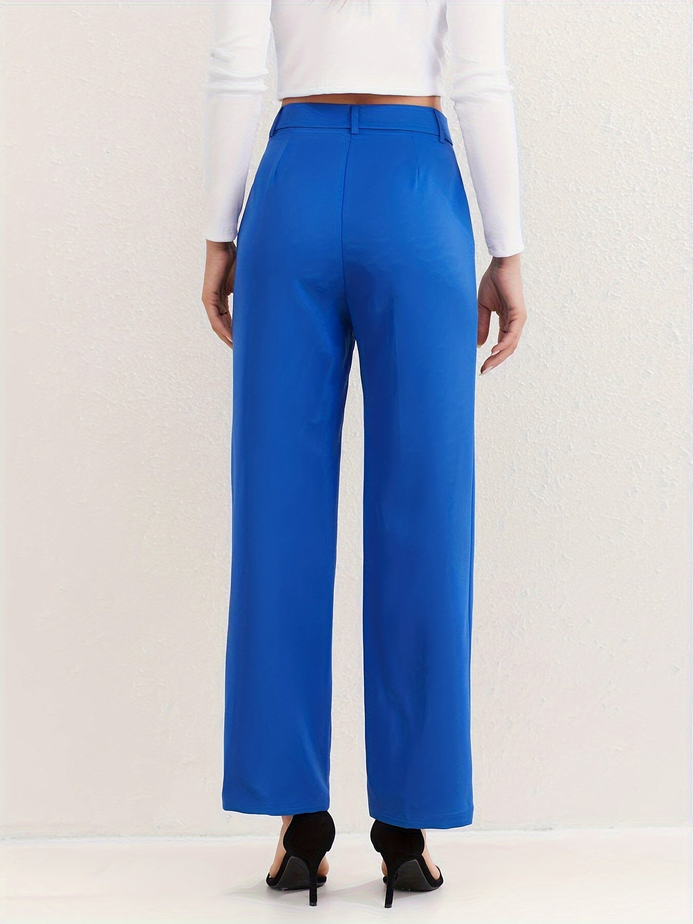 WL Atelier | Elegant High-Waisted Pintuck Straight-Leg Pants