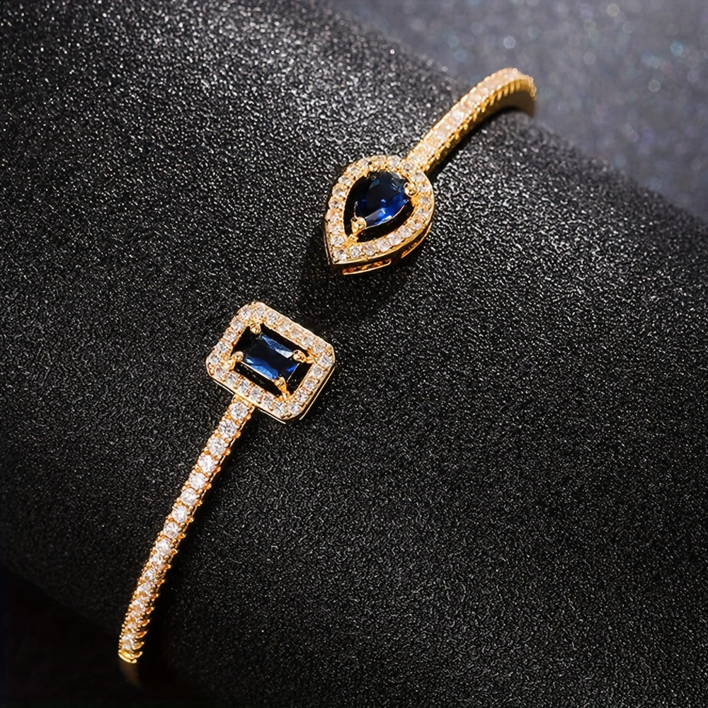 WL Atelier | Elegant Geometric Cuff Bracelet with Cubic Zirconia