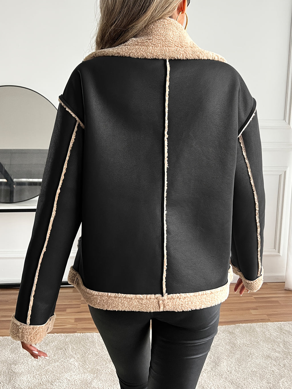 WL Atelier | Elegant Faux Fur-Lined Motorcycle Jacket