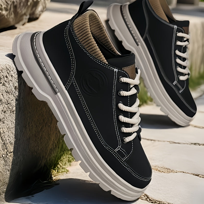 WL Atelier Men | Retro Brown Low-Top Lace-Up Sneakers