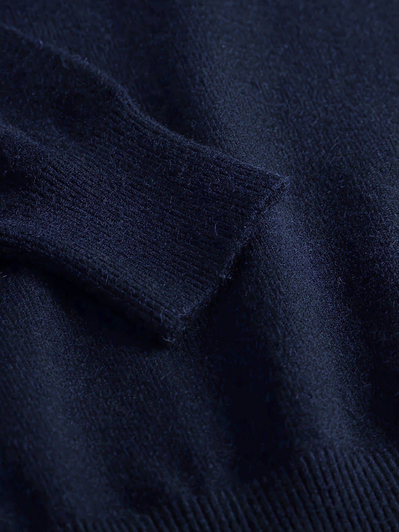 WL Atelier Men | Navy Blue Zippered Knit Sweater