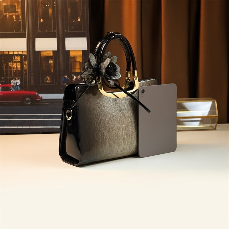 WL Atelier | Vintage Convertible Crossbody Handbag with Floral Detail