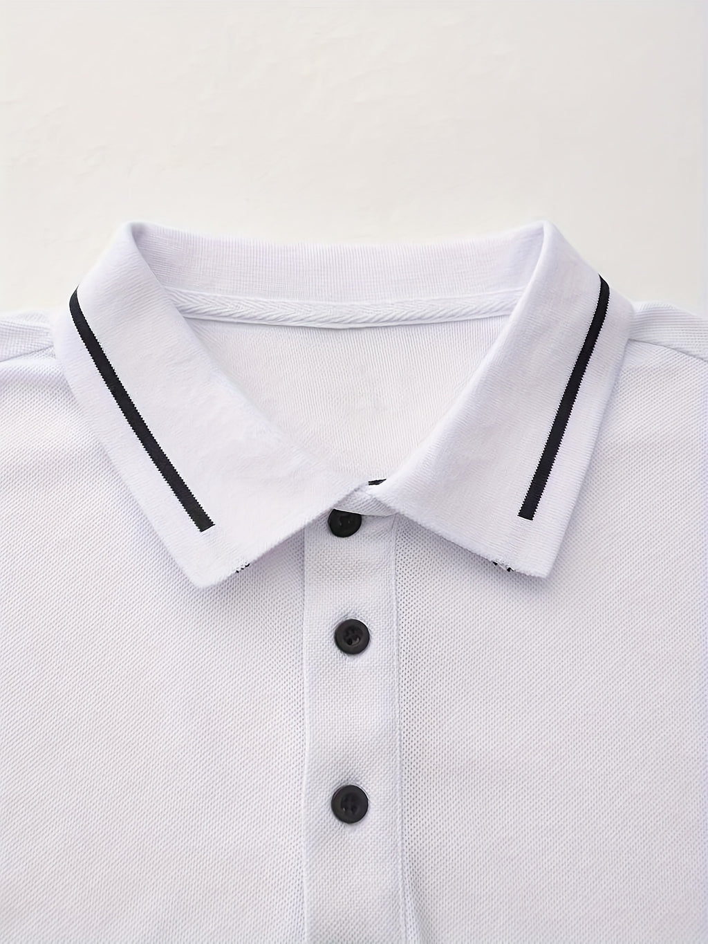 WL Atelier Men | Classic White Long-Sleeve Polo Shirt