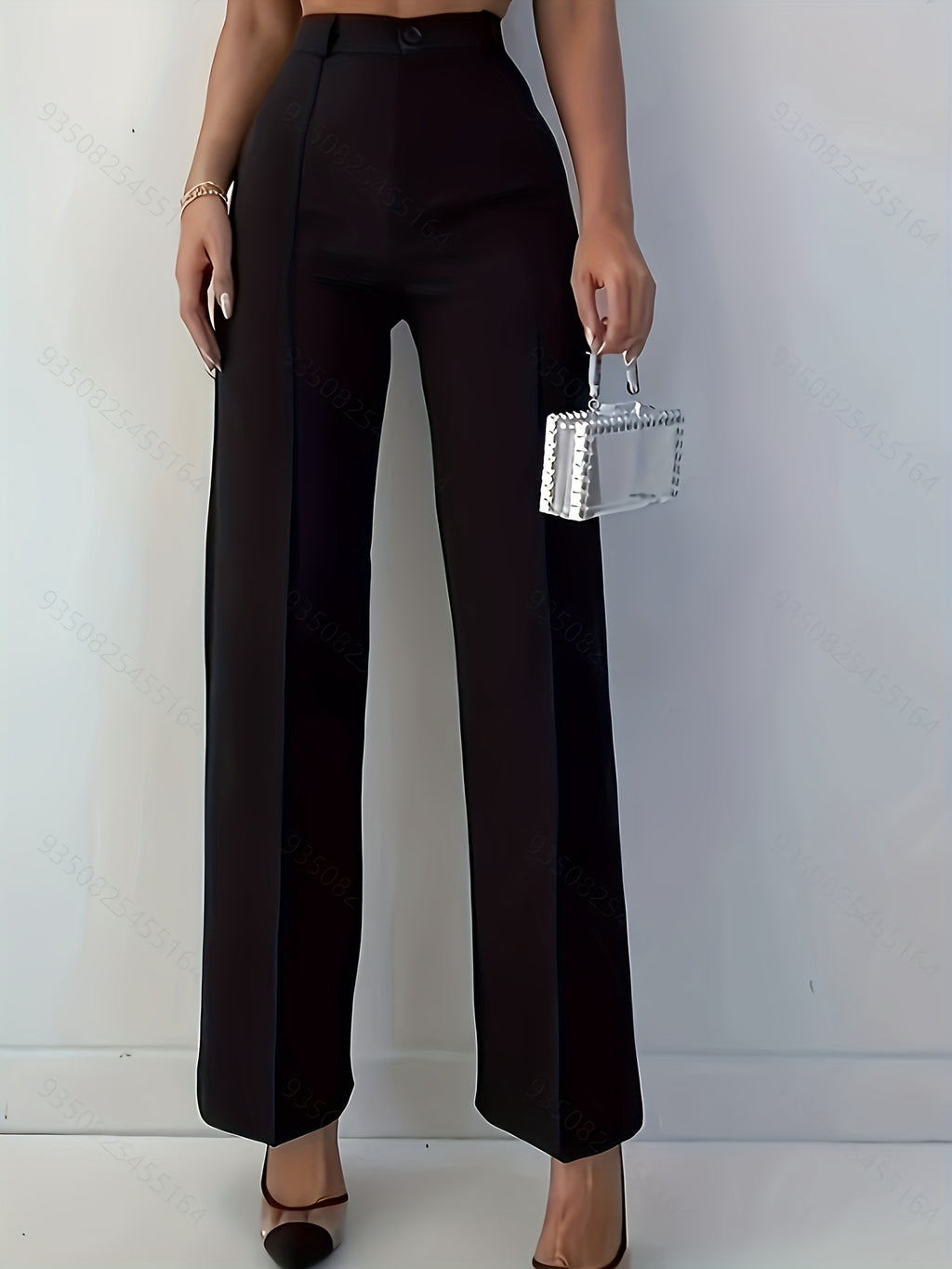 WL Atelier | Elegant High-Waisted Slim-Fit Suit Pants