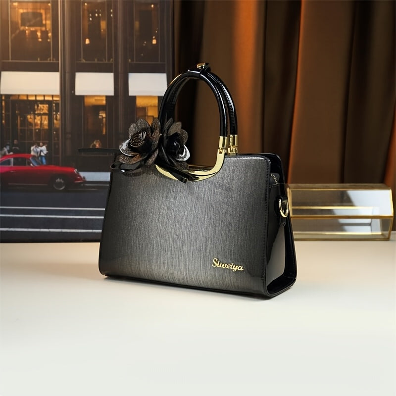 WL Atelier | Vintage Convertible Crossbody Handbag with Floral Detail