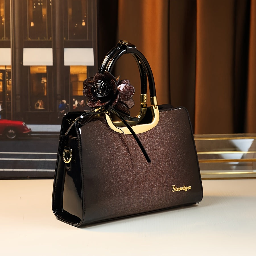 WL Atelier | Vintage Convertible Crossbody Handbag with Floral Detail