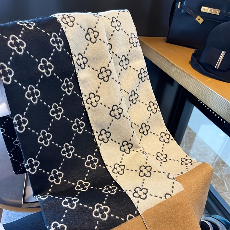 WL Atelier | Elegant Double-Sided Floral Scarf Wrap
