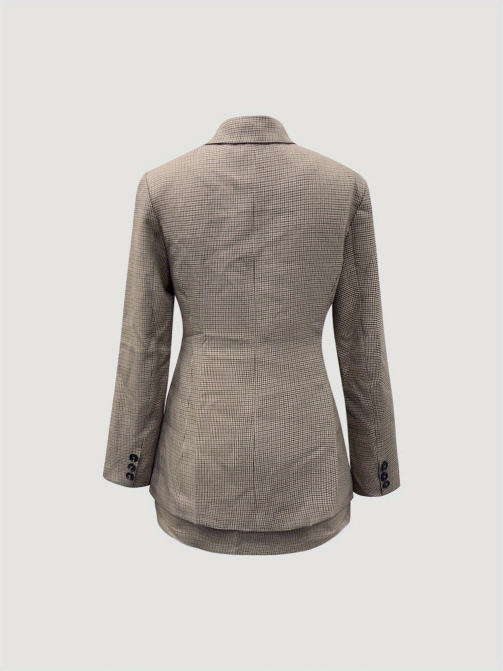 WL Atelier | Elegant Houndstooth Suit Jacket &amp; A-Line Skirt Set