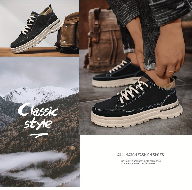 WL Atelier Men | Retro Brown Low-Top Lace-Up Sneakers