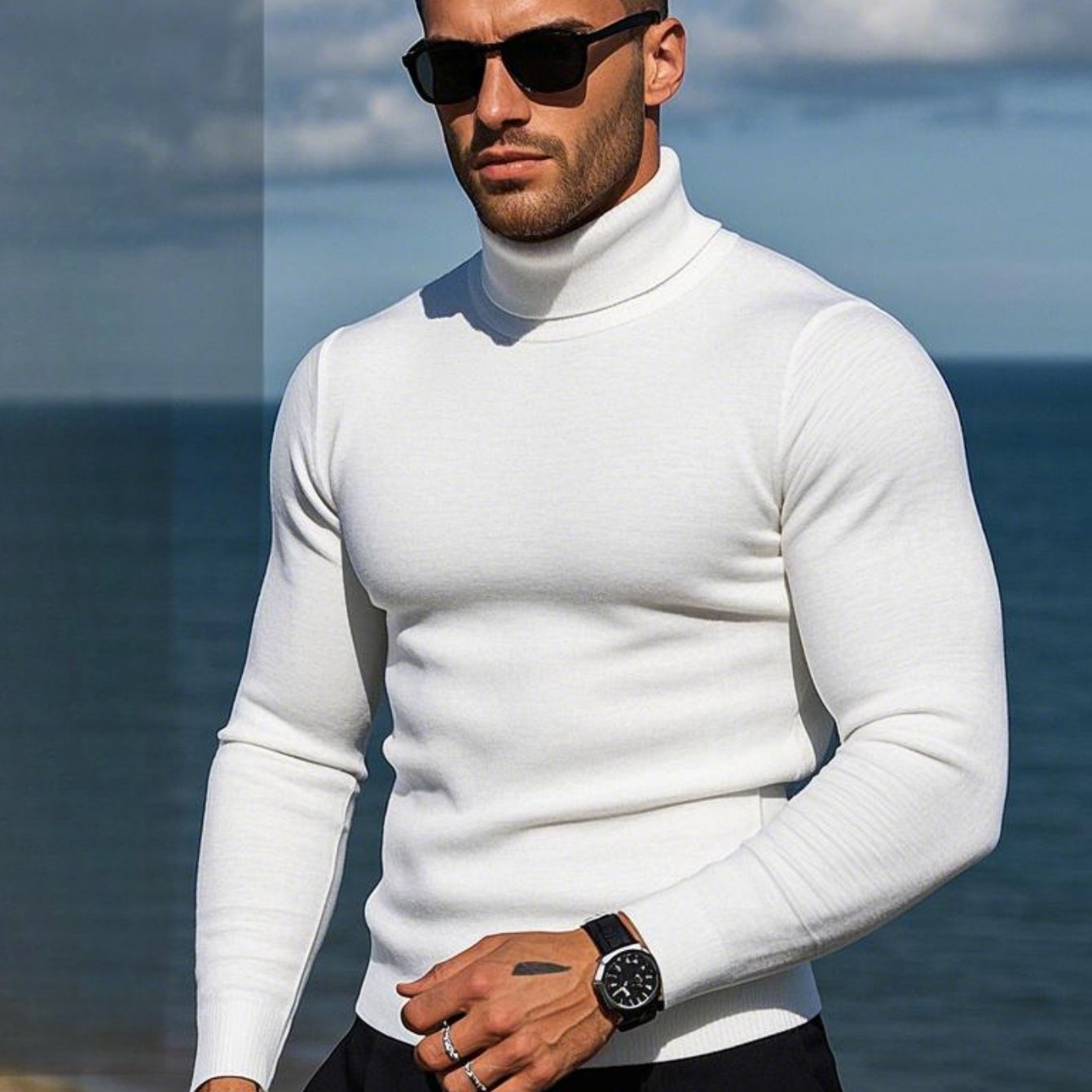WL Atelier Men | Elegant High-Neck Turtleneck Sweater