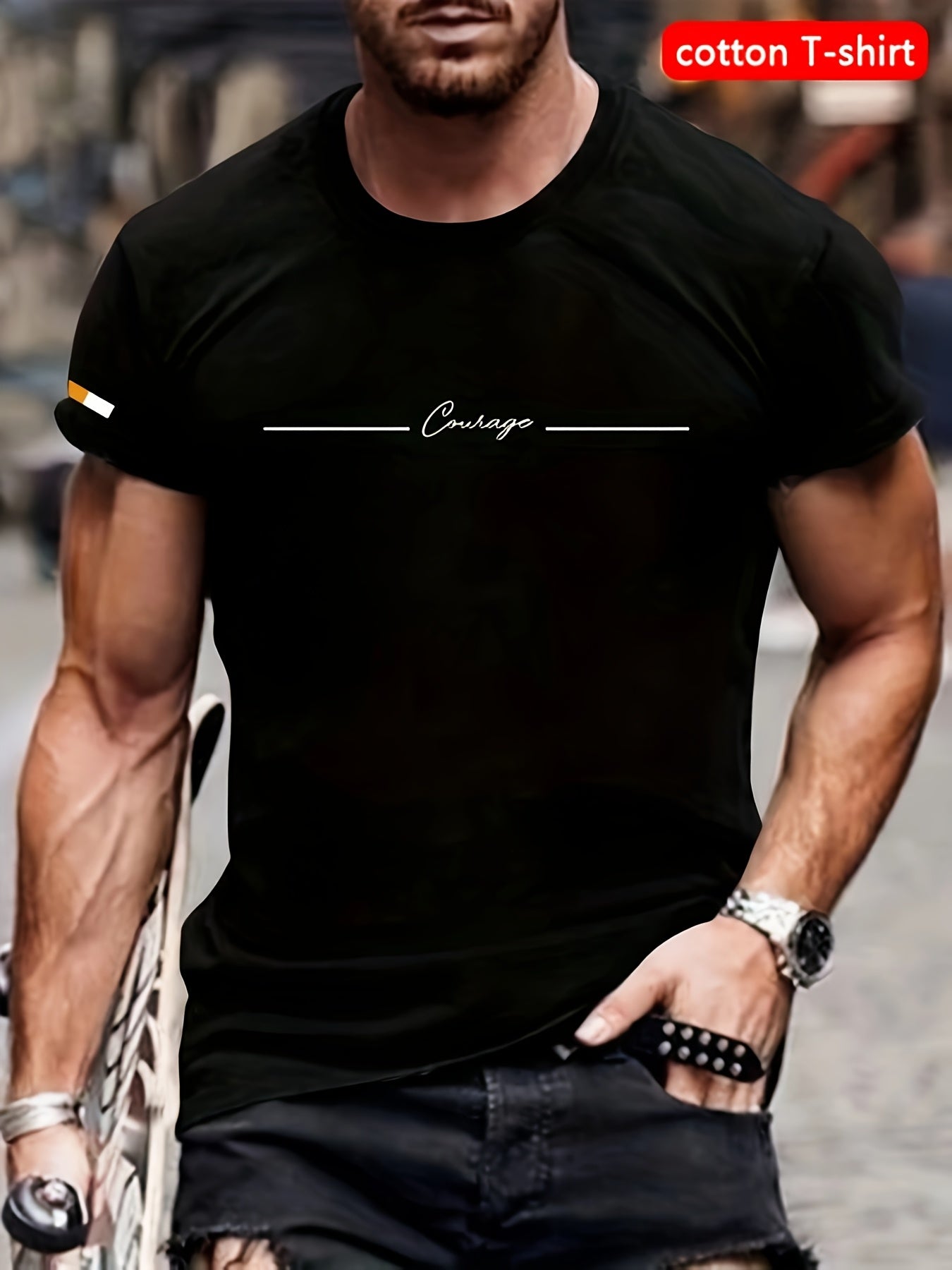 WL Atelier Men | Elegant Geometric Cotton T-Shirt