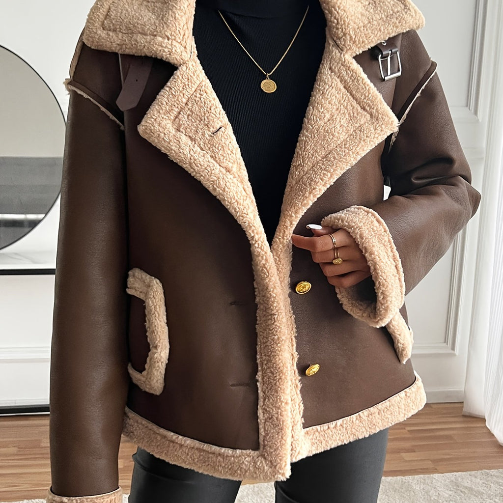WL Atelier | Elegant Faux Fur-Lined Motorcycle Jacket
