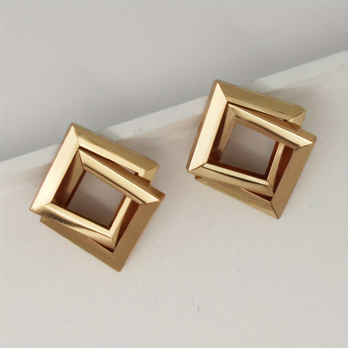 WL Atelier | Golden-Tone Multi-Layered Statement Earrings